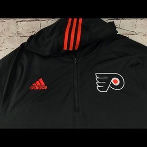 PHL Flyers Long Sleeve Black Authentic Hood Sz XL